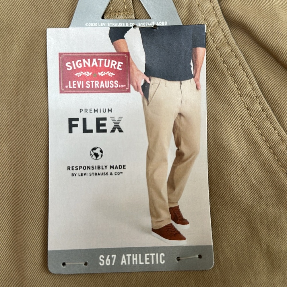 Levi 30x 32 ATHLETIC FIT pant- khaki - Picture 4 of 13